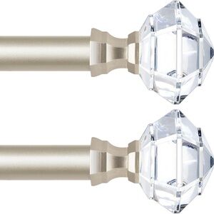 TONIAL 2 Pack Curtain Rods 32 to 58 Inch Champagne Gold